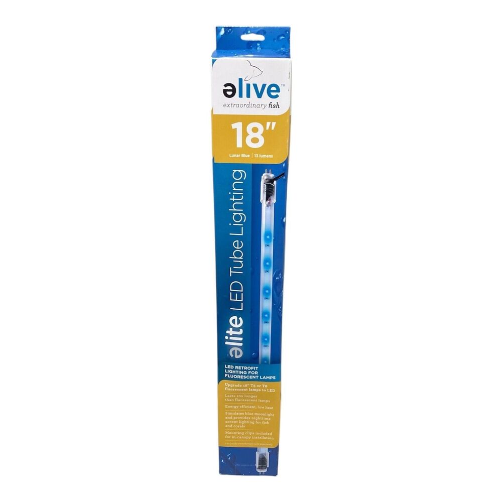 Elive Elite 18 Inch Lunar Blue Color LED Tube Lighting Bulb Replacement 13 Lumen